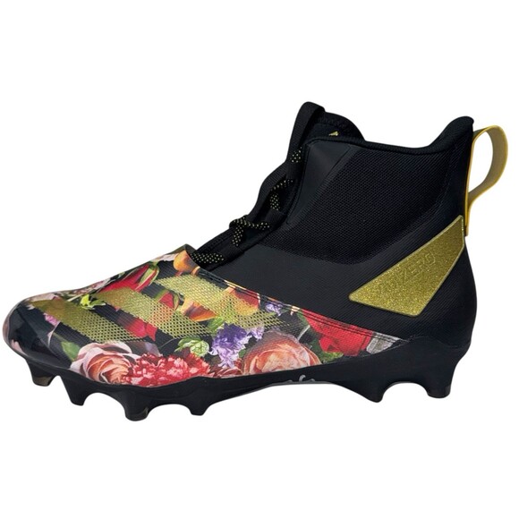 Adidas Mens Size 15 Football Cleats Adizero Chaos Black Metallic Gold ID4821 New main image 4